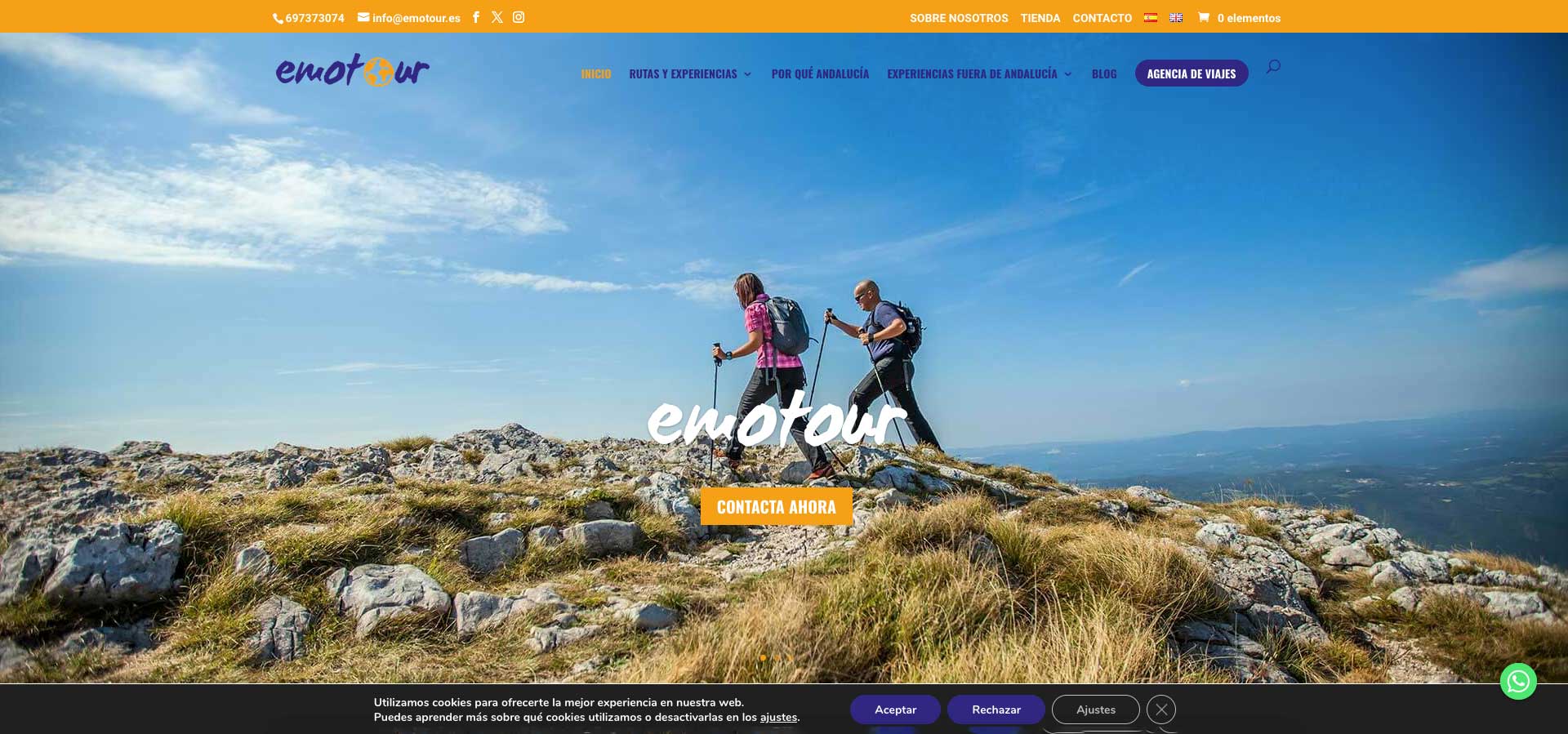 Creación y diseño página web Emotour