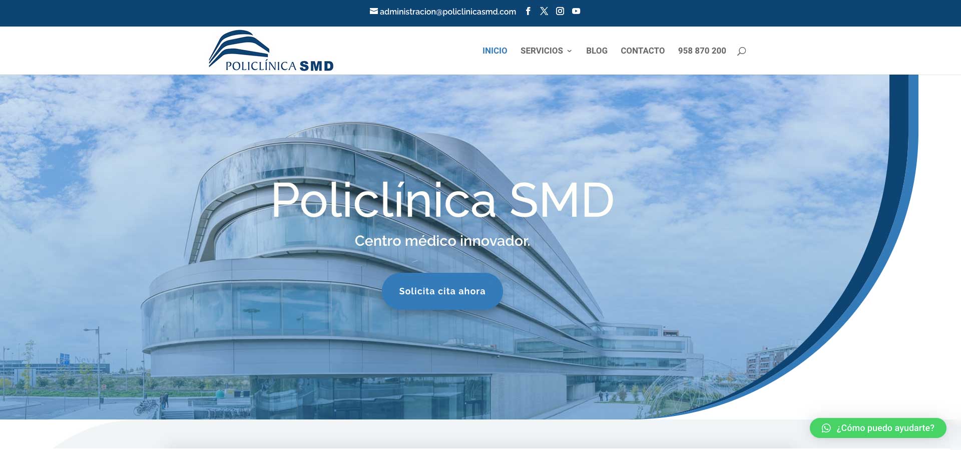 Creación y diseño página web Policlínica SMD