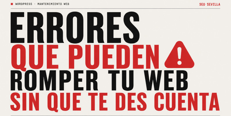 Errores que pueden romper tu WordPress